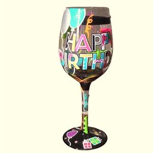 Lolita Happy Birthday Wine Glass
